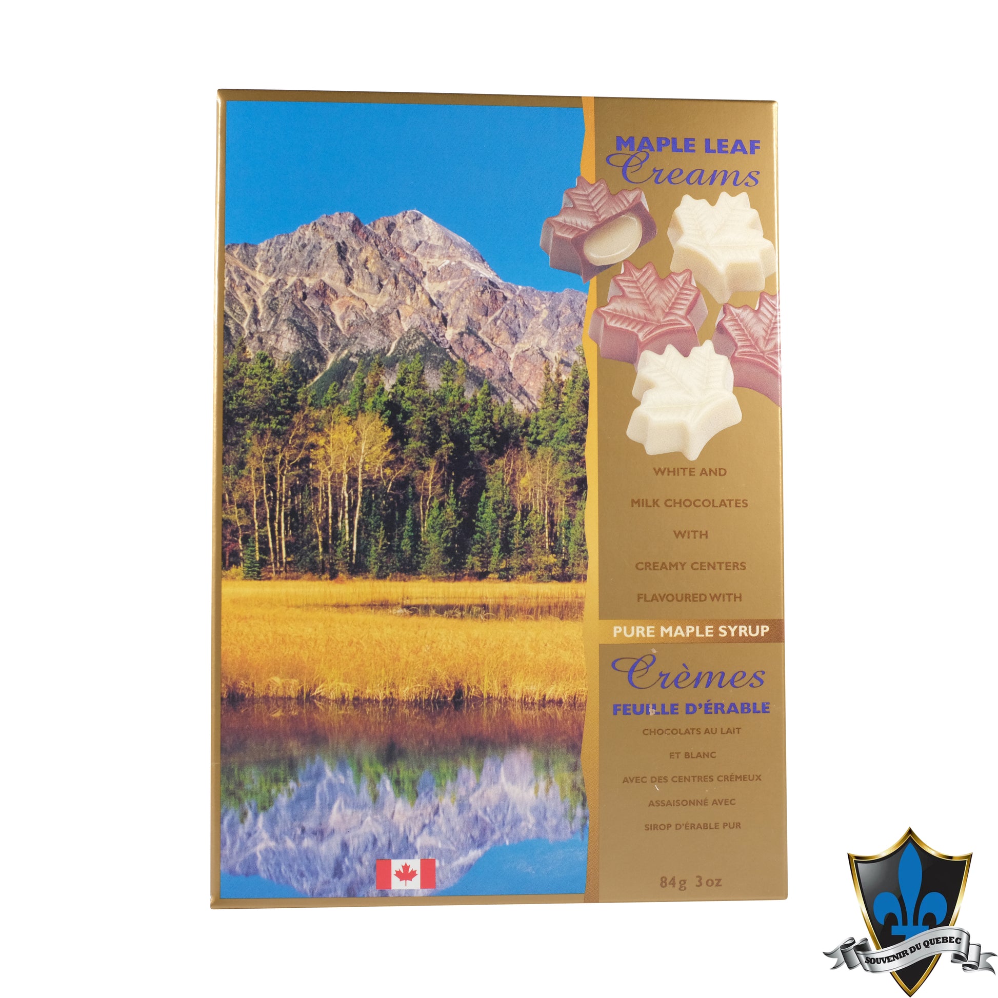 Box Of Maple Flavour Cream Filled Maple Leaf Milk Chocolates - Souvenir Du Quebec, Maple Syrup, Souvenirs, Montreal