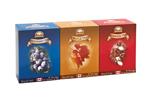 pack of Original Canadian maple tea, Ice-wine, Blueberry Tea   bags - Souvenir Du Quebec, Maple Syrup, Souvenirs, Montreal