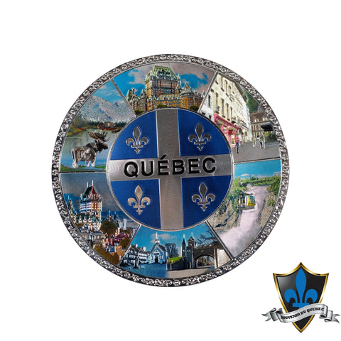 Quebec Flag Plate - Souvenir Du Quebec, Maple Syrup, Souvenirs, Montreal
