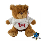 Canadian plush Bear With White Canada Flag Sweater. - Souvenir Du Quebec, Maple Syrup, Souvenirs, Montreal