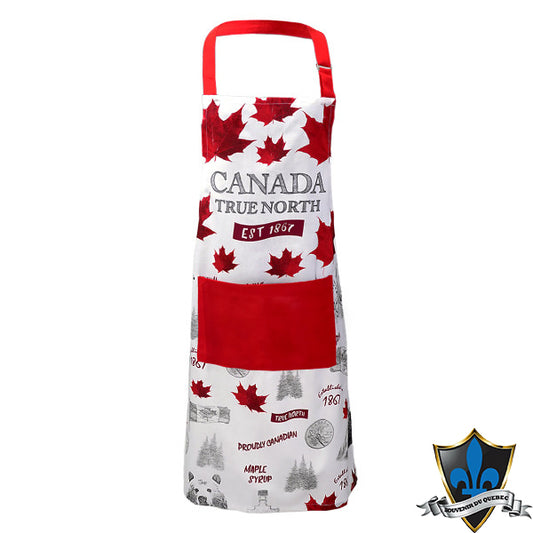 Canada Maple leaf white and red with Canada  Apron.
