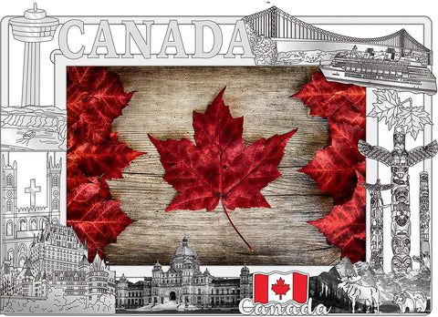 Canada  photo frame 6 x 8. - Souvenir Du Quebec, Maple Syrup, Souvenirs, Montreal