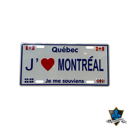 Plaque d'immatriculation de Montréal 30cm x 15cm.