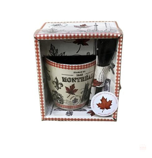 Montreal expresso 4oz MUG WITH SPOON box.