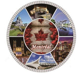 Round Montreal metal  Plate - Souvenir Du Quebec, Maple Syrup, Souvenirs, Montreal
