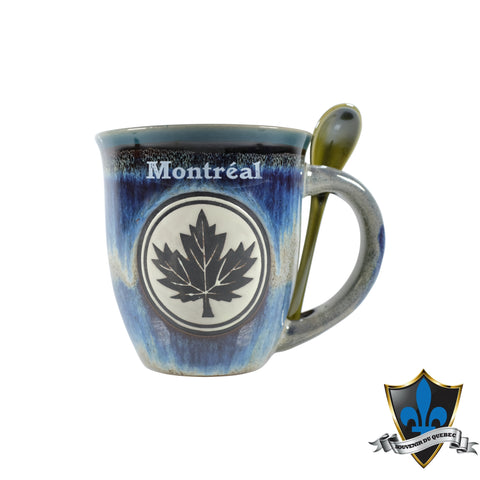 Aurora Maple leaf Mug with Montreal