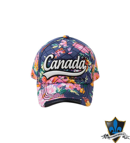 Canada printed  Floral cap - Souvenir Du Quebec, Maple Syrup, Souvenirs, Montreal