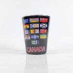 Canadian Province Flags Shotglass - Souvenir Du Quebec, Maple Syrup, Souvenirs, Montreal