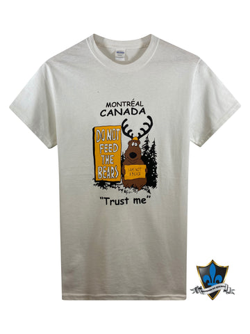 Adult Montreal  Souvenir T shirt DONT FEED THE BEARS - Souvenir Du Quebec, Maple Syrup, Souvenirs, Montreal